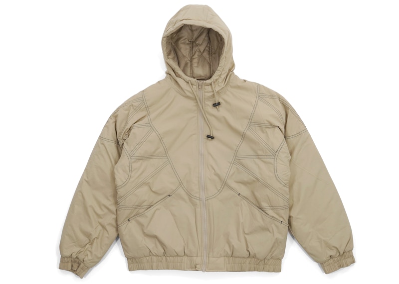 Supreme Zig Zag Stitch Puffy Jacket Tan Men's - FW18 - US