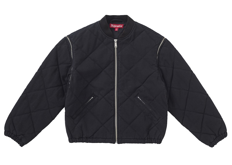 ジャケット・アウター Supreme Zip-Off Sleeve Bomber Jacket L Supreme Zip-Off Sleeve Quilted Bomber Jacket Black Men's