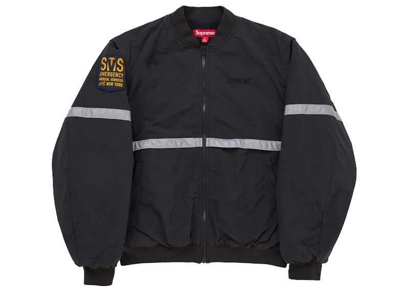 Supreme Zip-Off Sleeve Reflective Stripe Jacket Black メンズ Supreme Zip-Off Sleeve Reflective Stripe Jacket Black メンズ