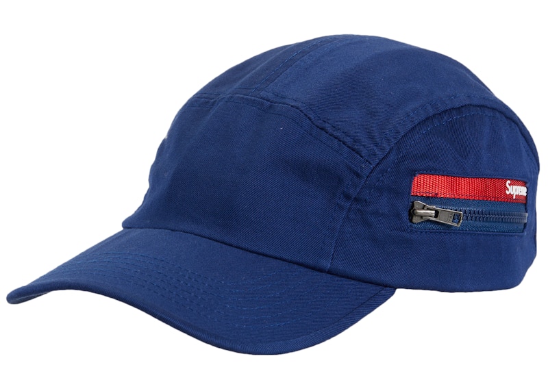 Supreme Zip Pocket Camp Cap Navy