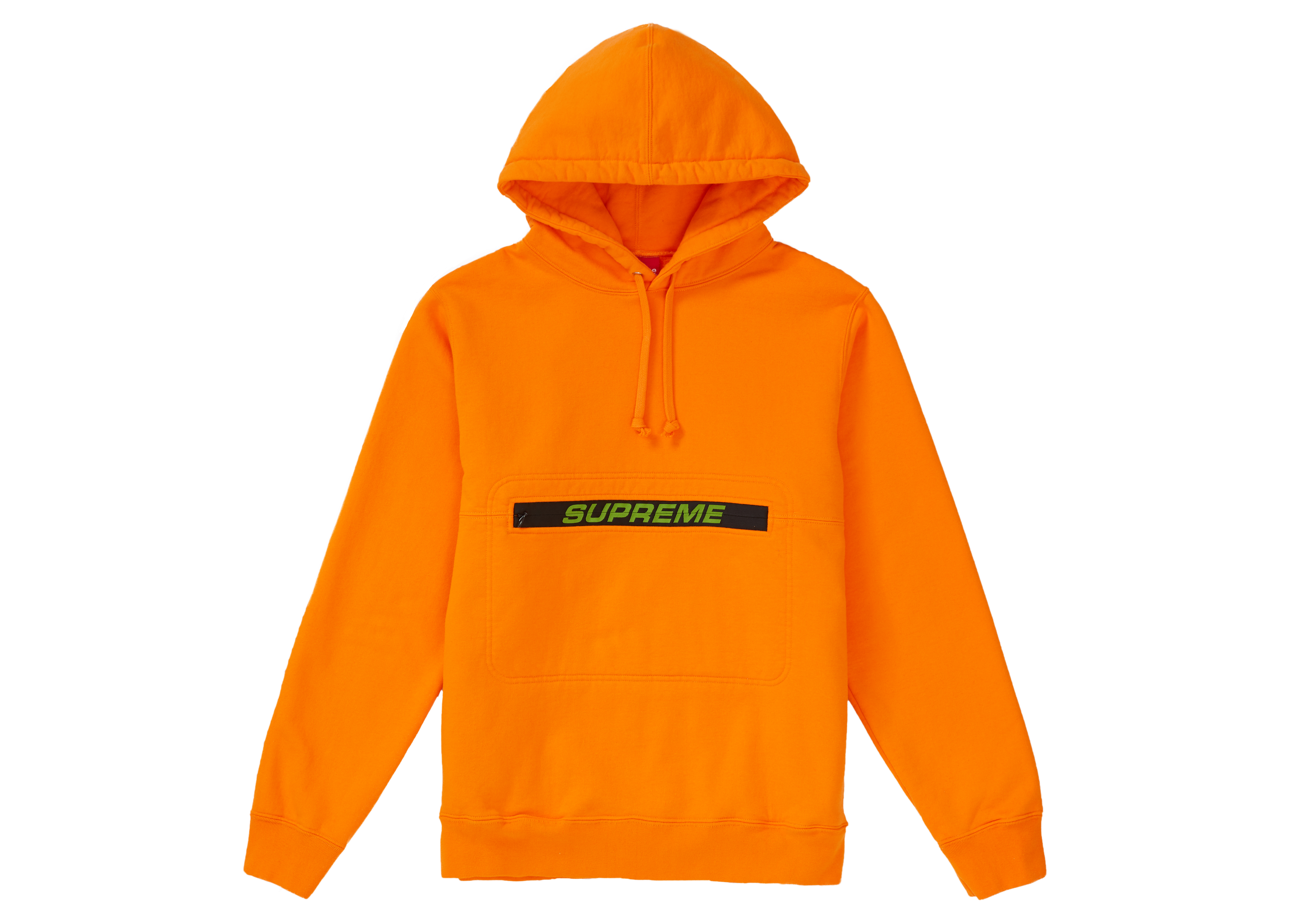 Supreme Zip Pouch Hooded Sweatshirt Orange - SS19 Men's - GB