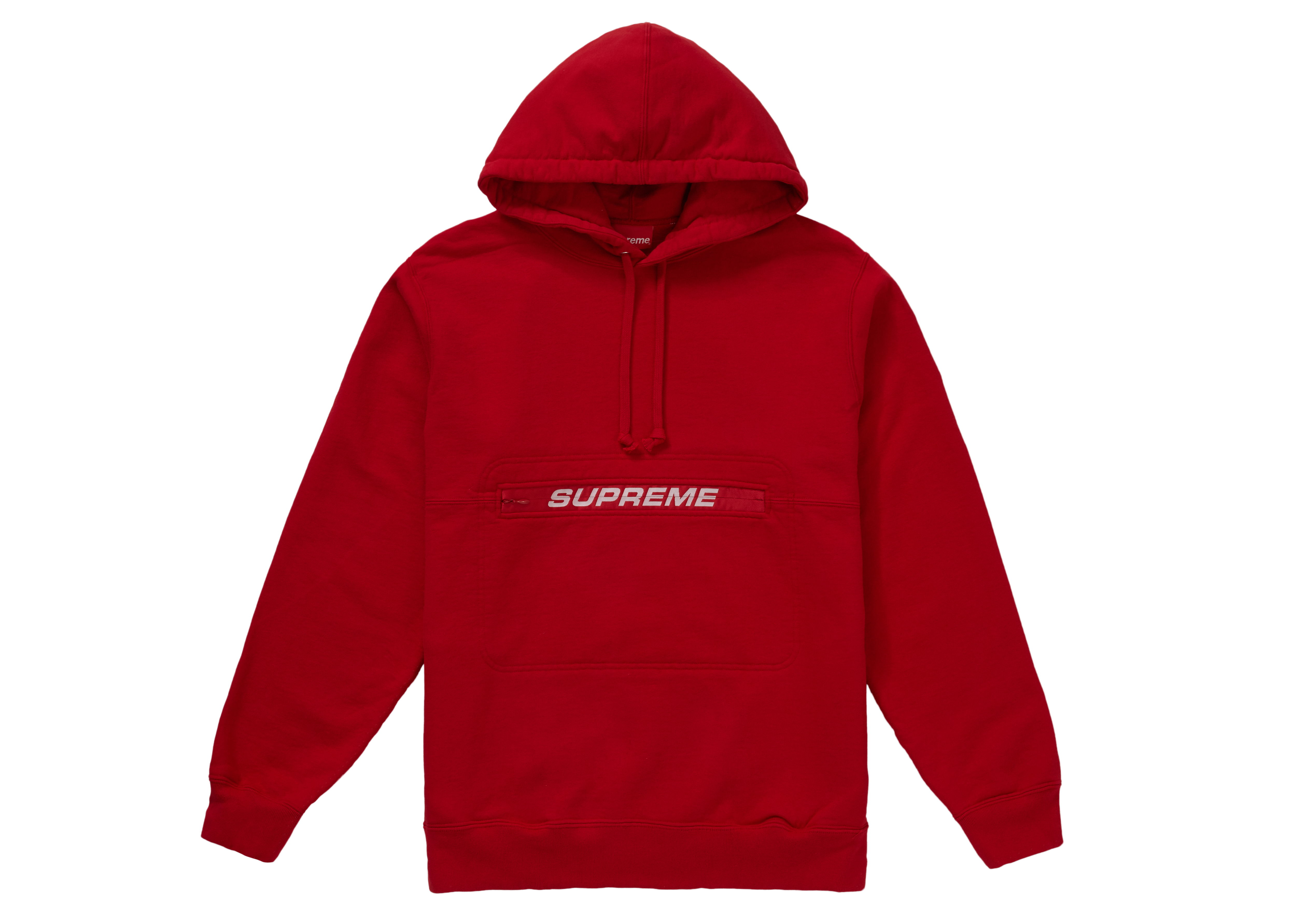 Supreme Zip Pouch Kapuzen-Sweatshirt Rot
