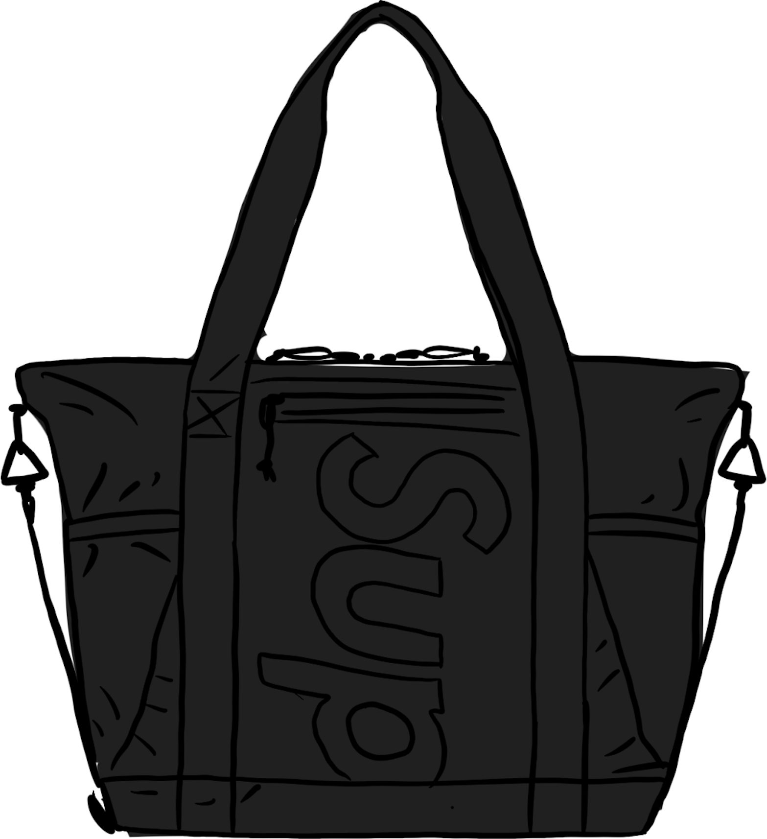 Supreme Logo Duffle Bag ss 21 in Black