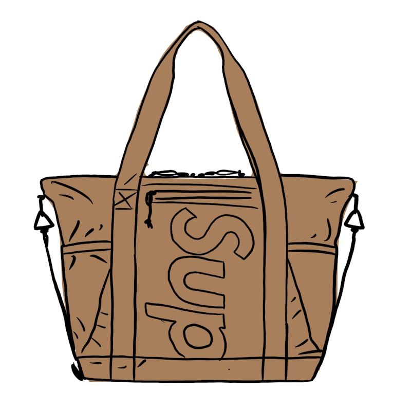 supreme zip tote tan