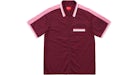 Supreme Zip Up Work Shirt Burgundy