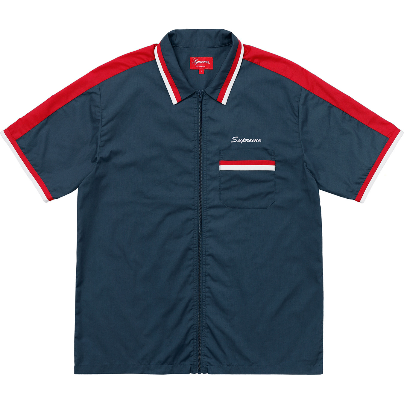 Supreme Zip Up Work Shirt Light Navy Men's - SS18 - US