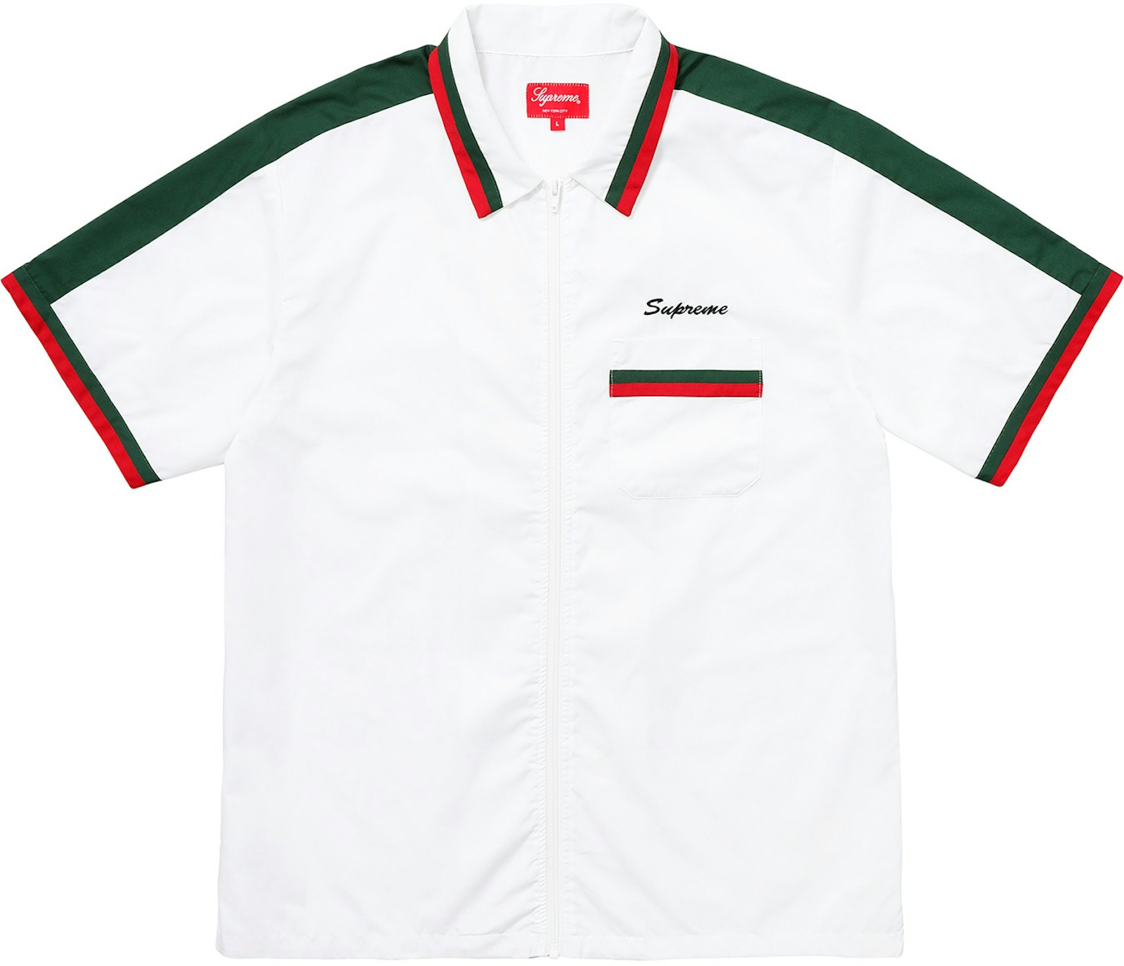 Supreme Zip Up Work Shirt White - SS18