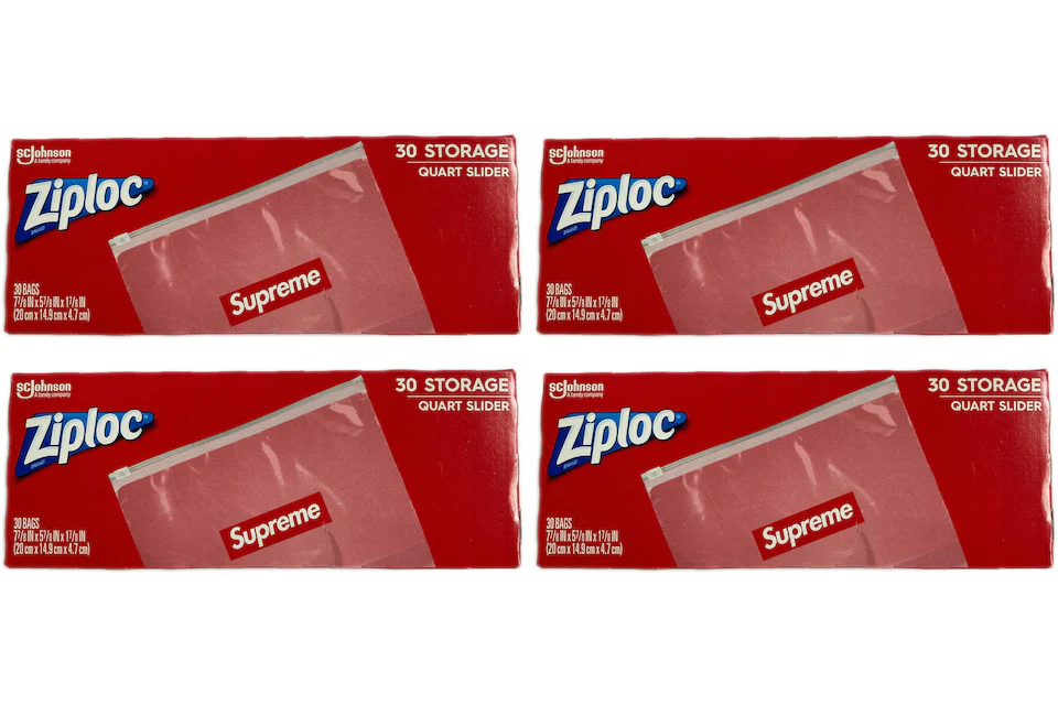 Supreme Ziploc Bags 4x Lot (Box Of 30)
