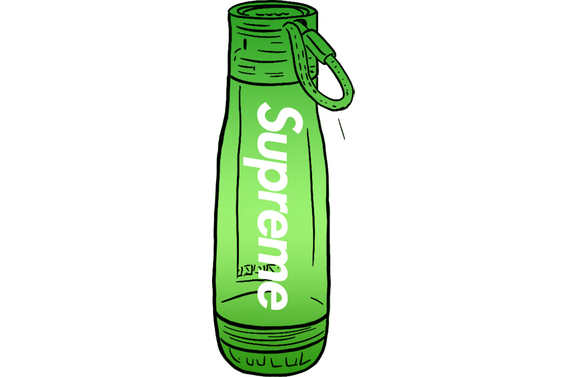 Supreme Zoku Glass Core 16 oz. Bottle Green