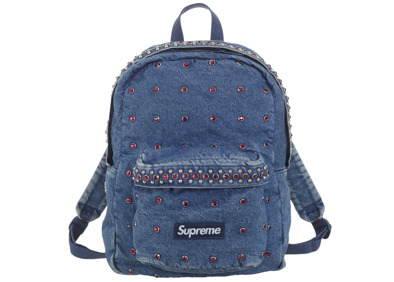 Pre-owned Supreme B.b. Simon Denim Backpack In Washed Indigo