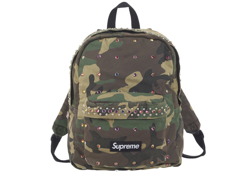 Pre-owned Supreme B.b. Simon Denim Backpack In Woodland Camo