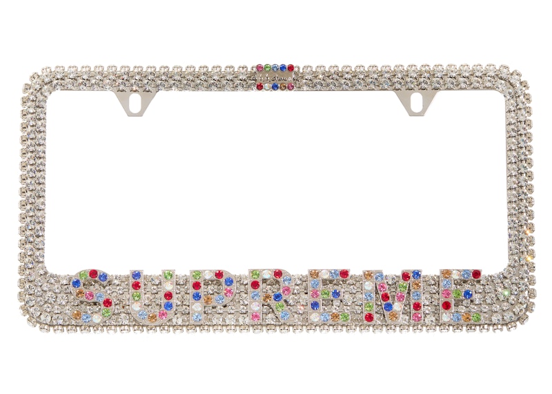 Supreme b.b. Simon License Plate Frame Silver