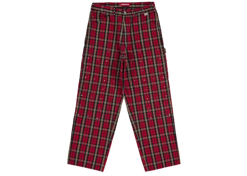 Supreme b.b. Simon Quilted Double Knee Painter Pant Plaid Men's