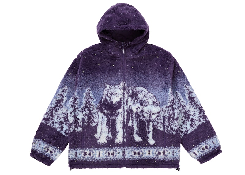 Supreme b.b. Simon Reversible Hooded Fleece Jacket Purple メンズ