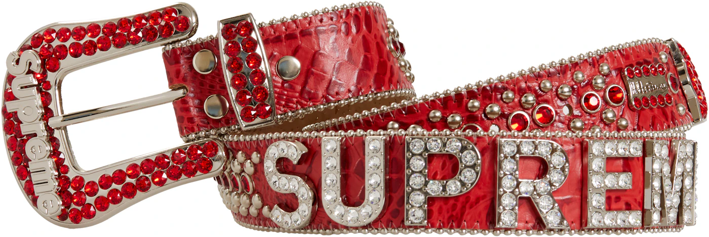 Supreme New Rare Logo Red Belt Size Large