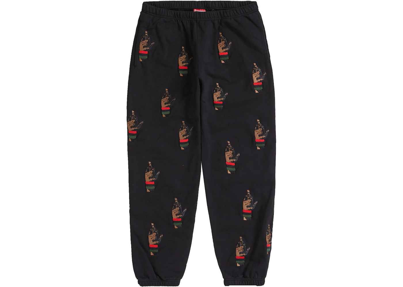 Supreme Dead Prez Rbg Embroidered Sweatpant Black Fw19 Supreme Dead Prez Rbg Embroidered Sweatpant Black Fw19