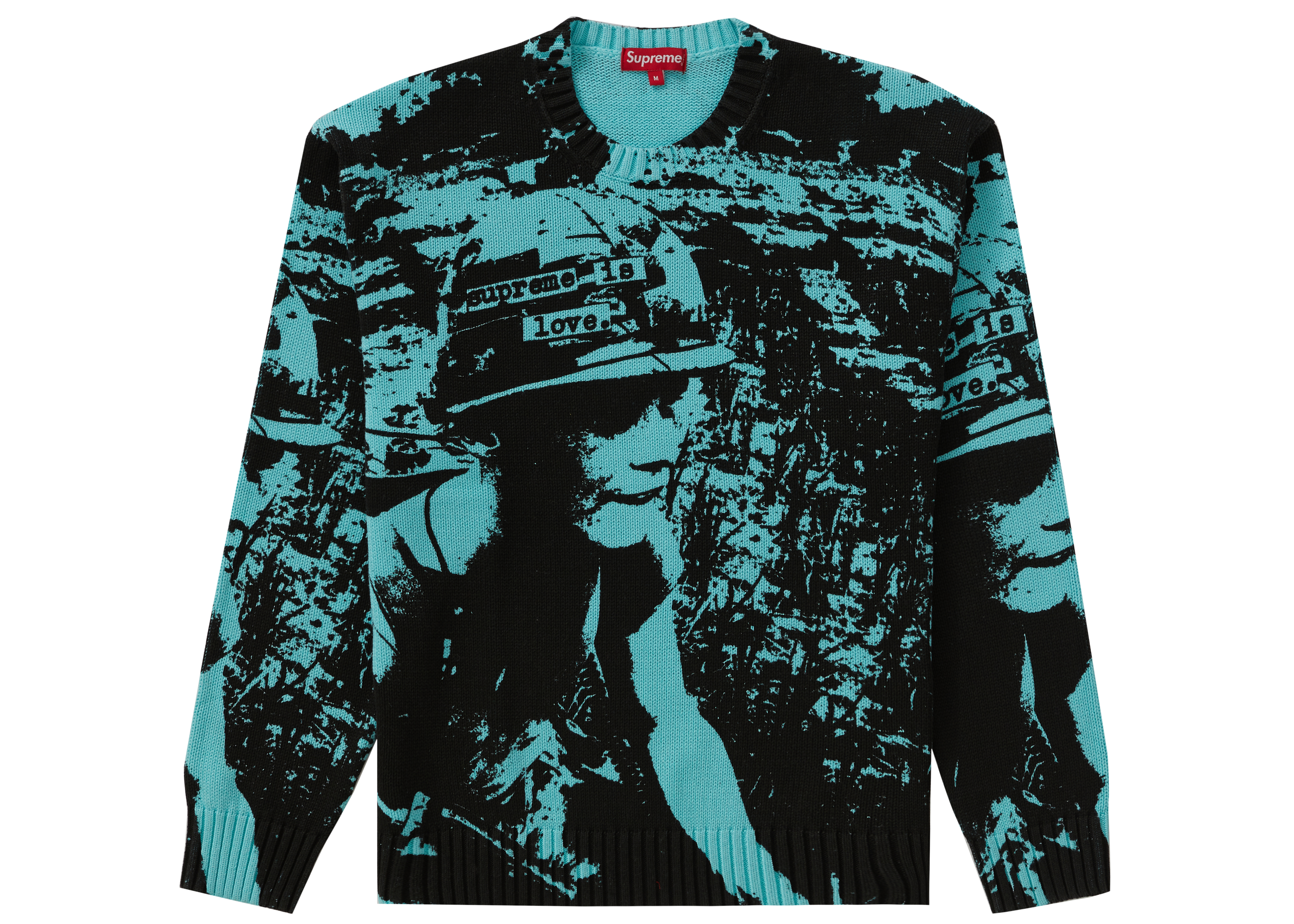 Supreme Supreme is Love Sweater Bright Teal Men's - FW19 - US