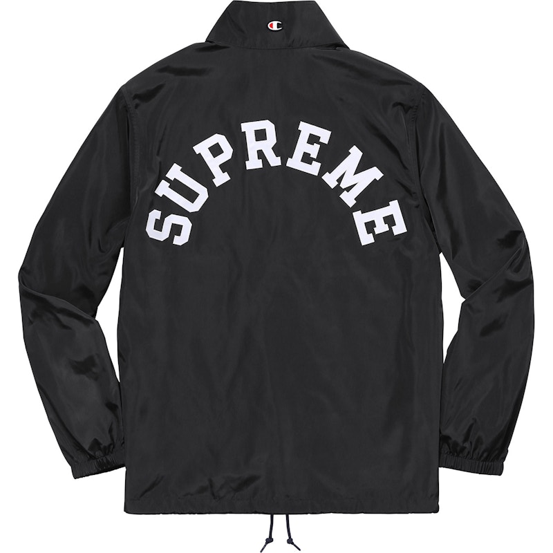 Supreme x Champion Half Zip Pullover Black Men's - SS17 - US