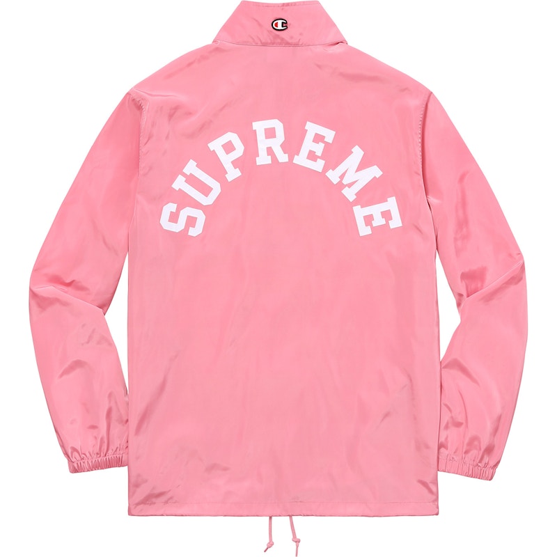 Supreme x Champion Half Zip Pullover Pink Men's - SS17 - GB