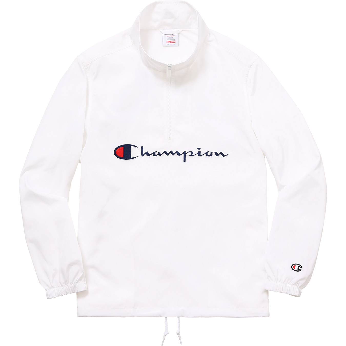 Supreme x Champion Half Zip Pullover White Men's - SS17 - US