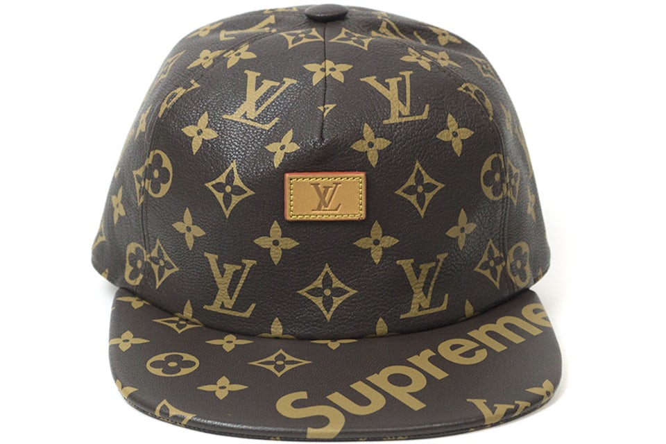 lv supreme hat black