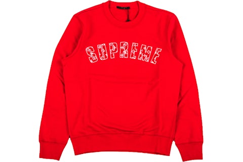 Supreme x Louis Vuitton Arc Logo Crewneck Red Men's - SS17 - US Supreme x Louis Vuitton Arc Logo Crewneck Red Men's - SS17 - US