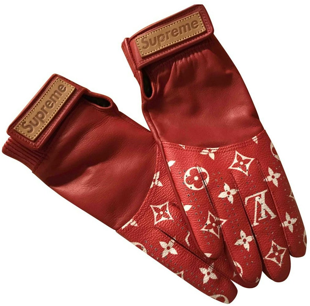 Lys tidligere eksplodere Supreme x Louis Vuitton Baseball Gloves Red - SS17