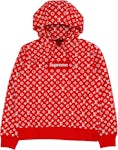 Louis Vuitton x Supreme LV x Supreme New Men's Large Red Monogram Arc Logo Crewneck 1210lv23