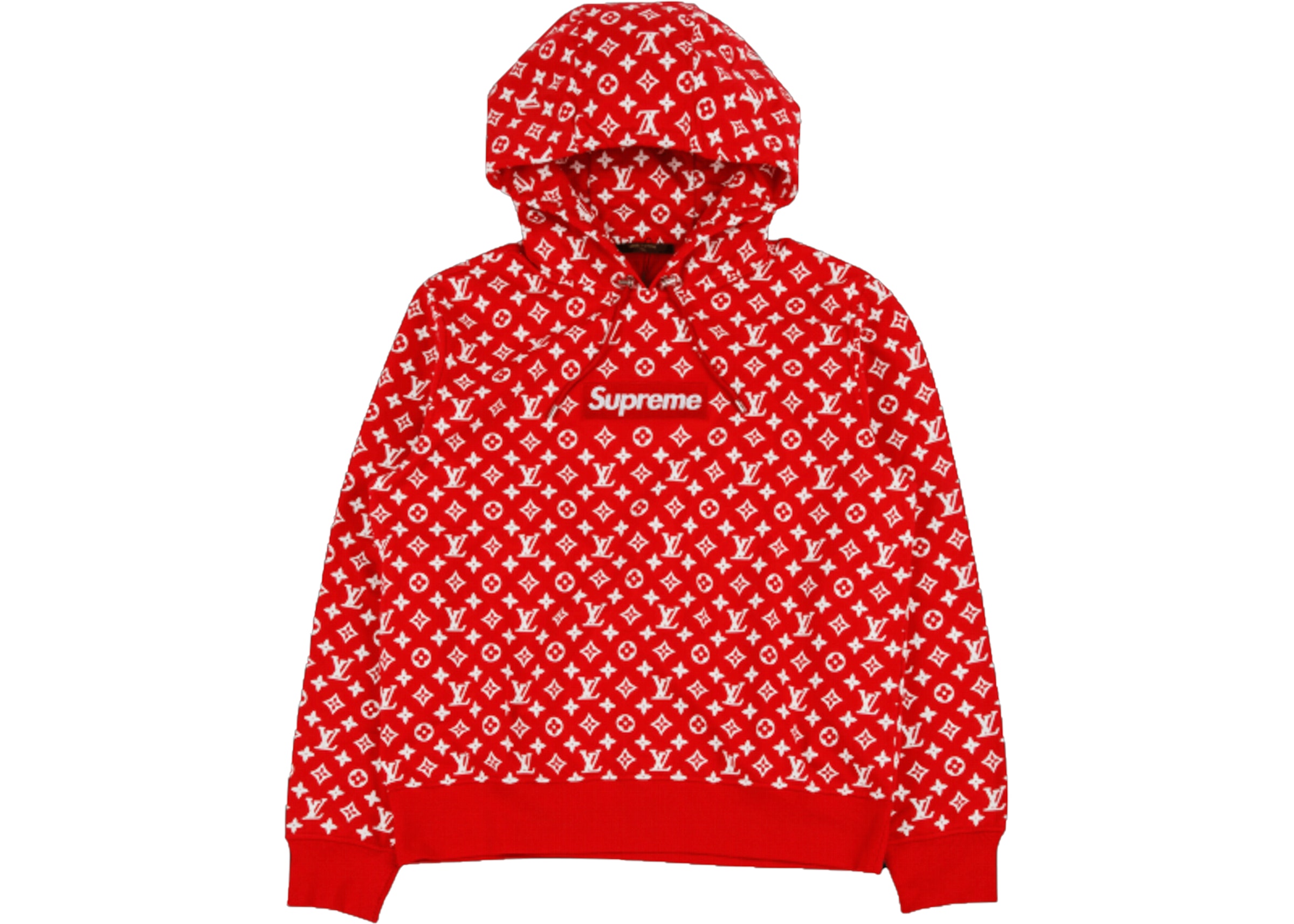 Rubin instruktør Orkan Supreme x Louis Vuitton Box Logo Hooded Sweatshirt Red - SS17 Men's - US
