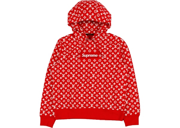 pics Supreme X Louis Vuitton Box Logo Hooded Sweatshirt Red supreme x louis vuitton box logo hooded sweatshirt red
