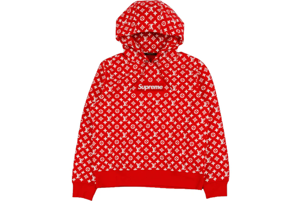 Supreme x Louis Vuitton Box Logo Hooded Sweatshirt Red