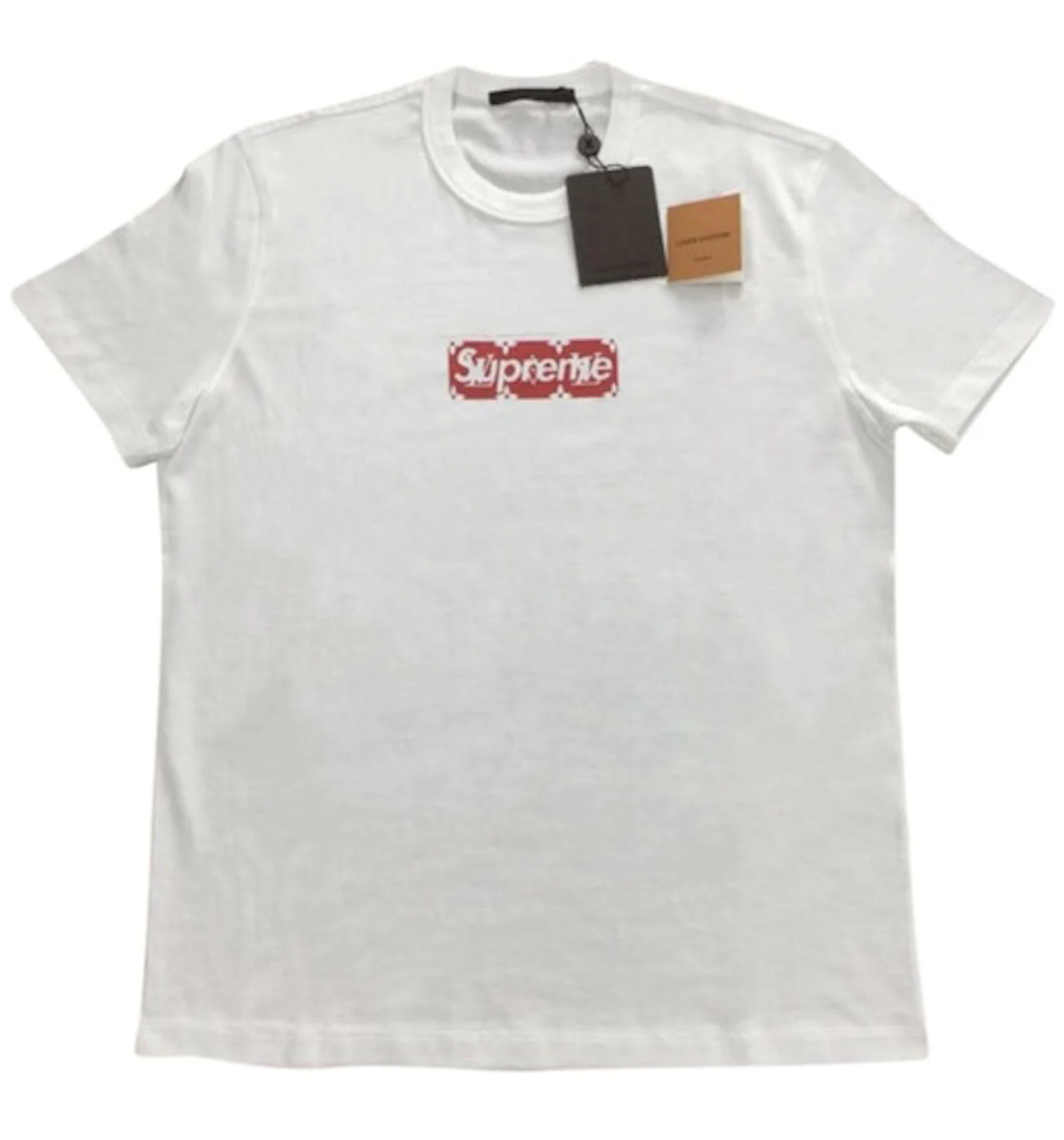 Supreme louis top vuitton hat white
