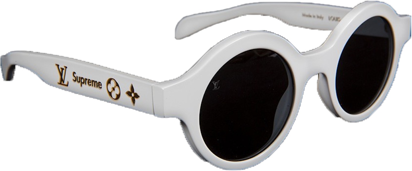 sandaler teenager Hoved Supreme x Louis Vuitton Downtown Sunglasses White - SS17