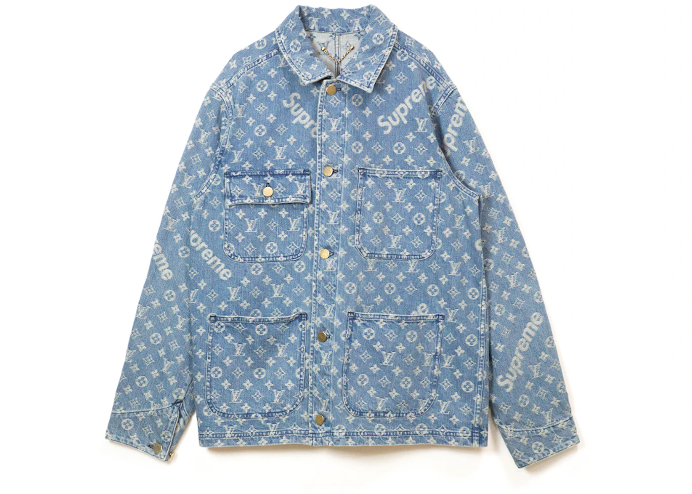 Supreme x lv jean jacket Clearance