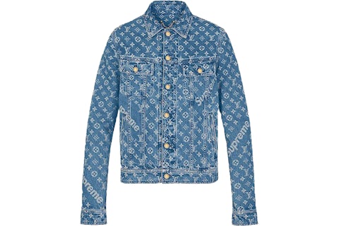 Supreme x Louis Vuitton Jacquard Denim Trucker Jacket Blue Men s SS17 US