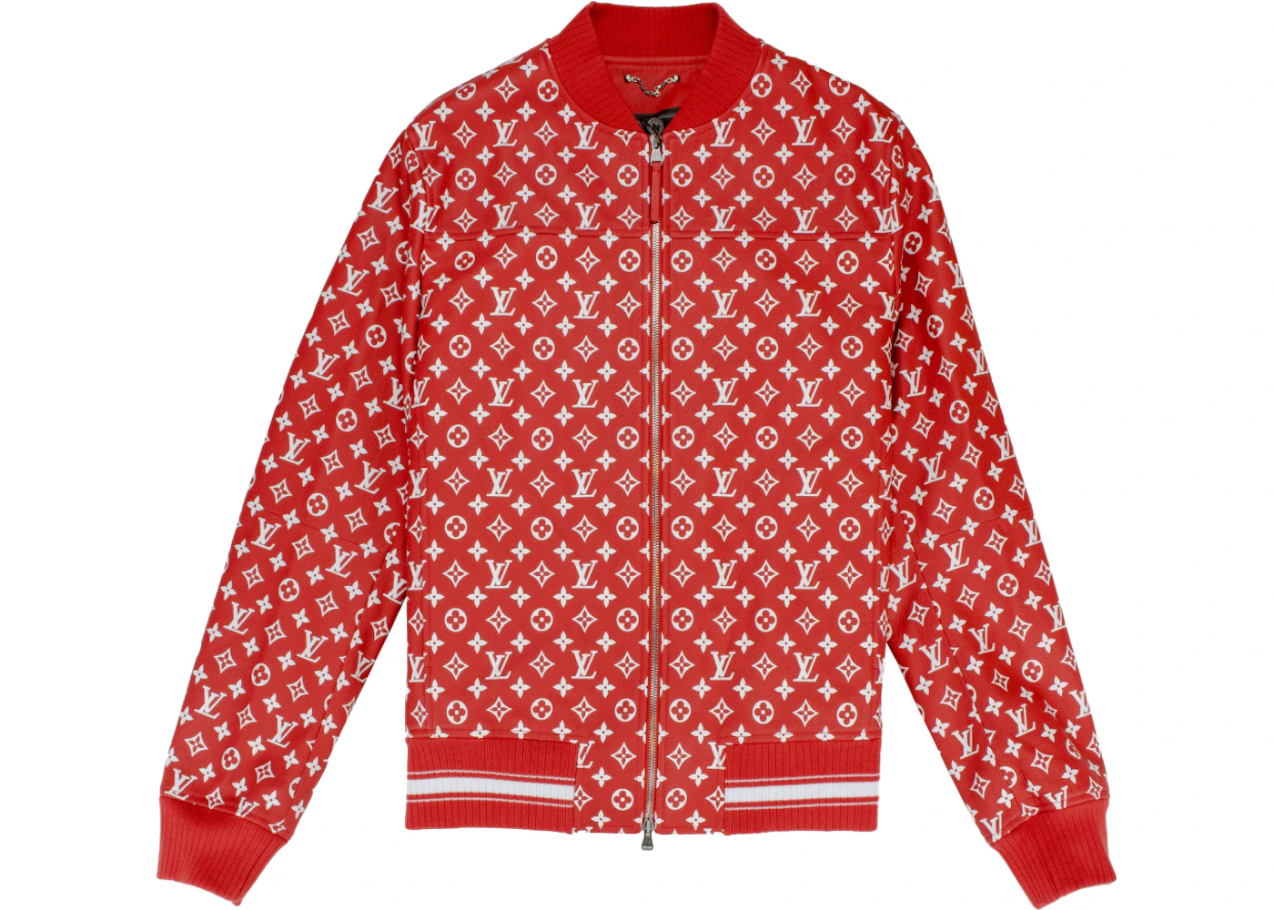 Supreme x Louis Vuitton Leather Baseball Jacket Red Men s SS17 US