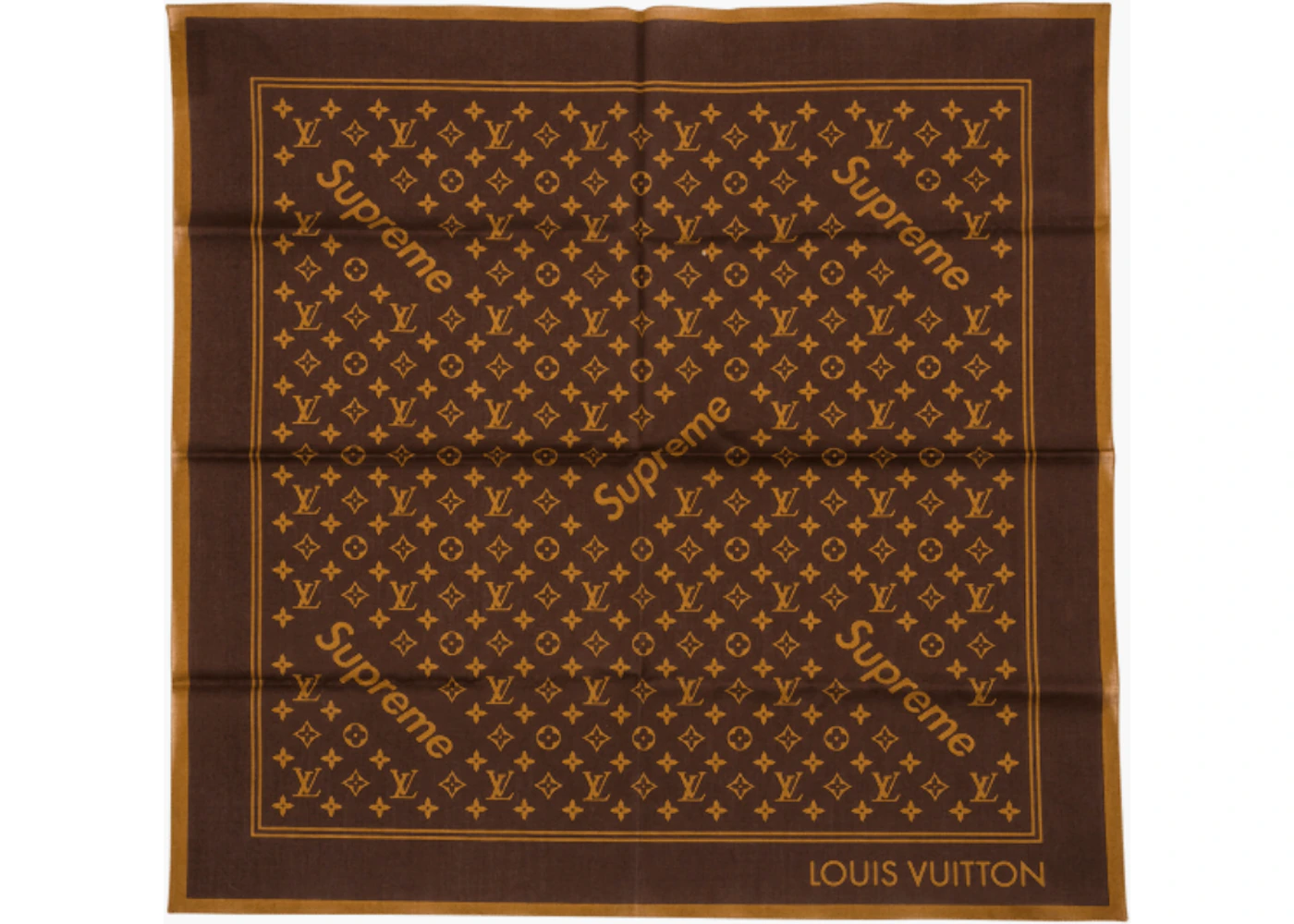Supreme x Louis Vuitton Monogram Bandana Brown