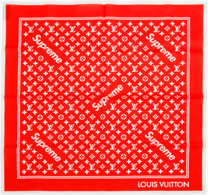 x Louis Vuitton Monogram Bandana Red - SS17