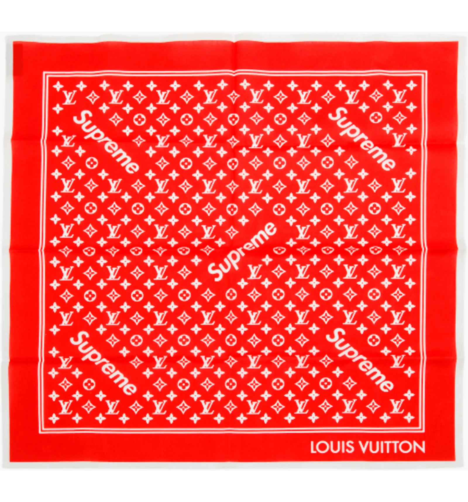 Supreme x Louis Vuitton Monogram Bandana Red SS17 US