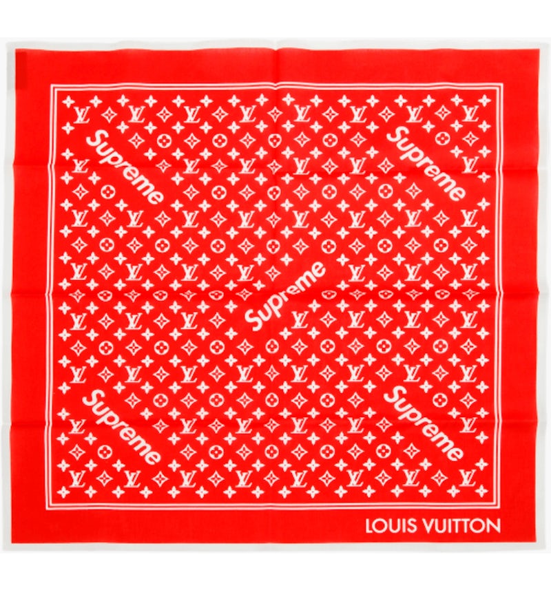 Supreme x Louis Vuitton Monogram Bandana Red SS17 US
