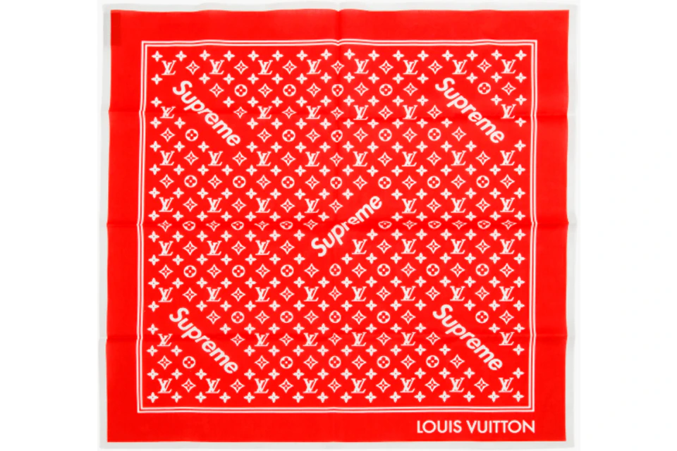 sammenbrud Imperialisme Udtale Supreme x Louis Vuitton Monogram Bandana Red - SS17
