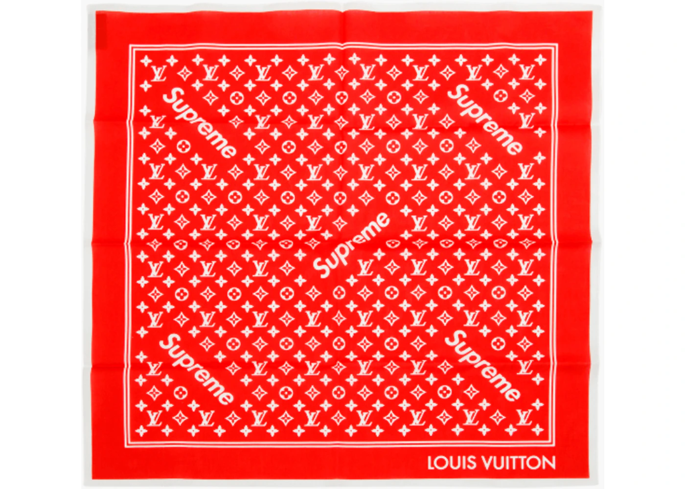 Supreme x Louis Vuitton Monogram Bandana Red SS17 US