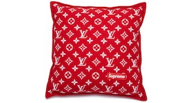 LOUIS VUITTON x Supreme collaboration limited scarf bandana red logo