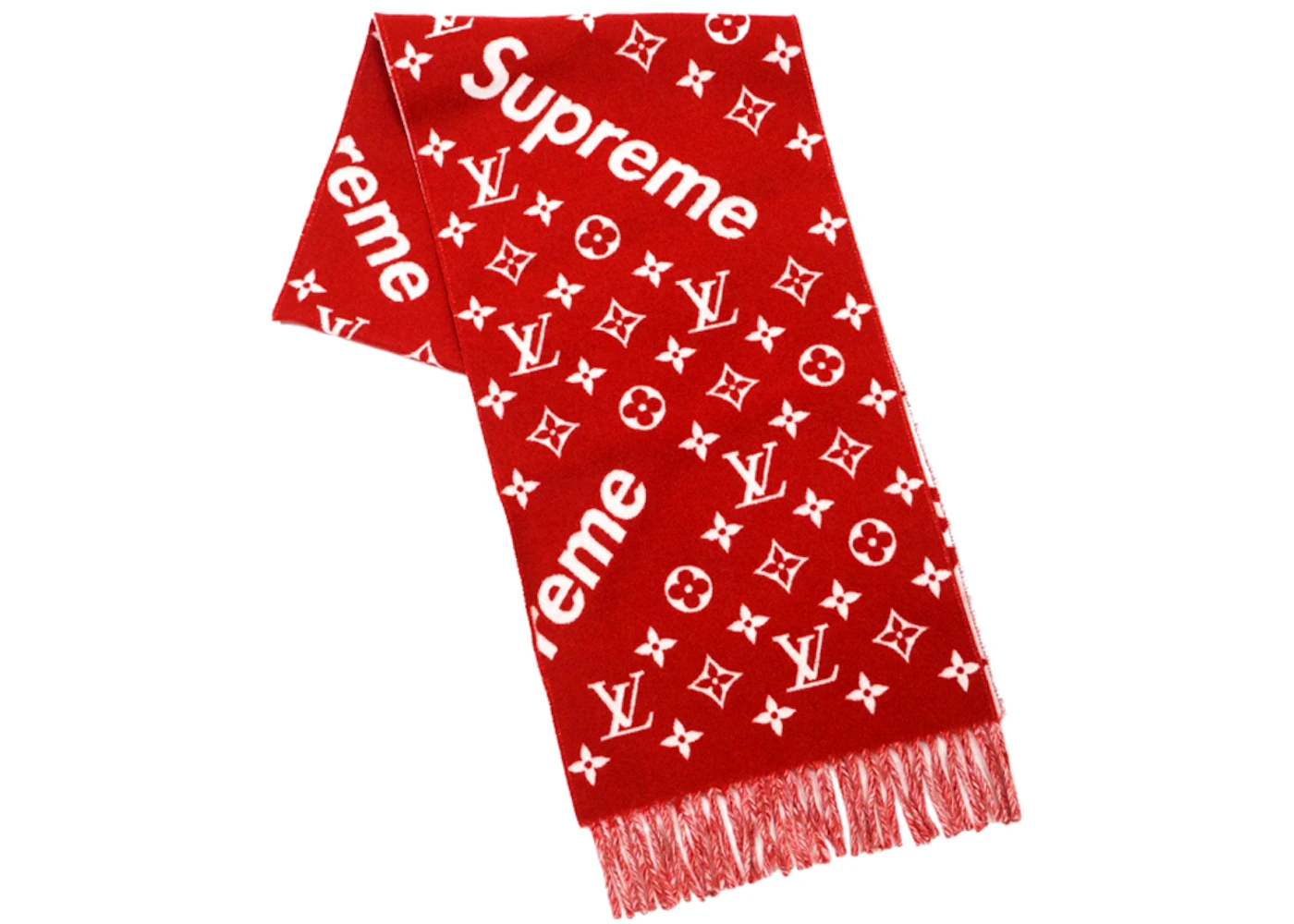 Supreme x Louis Vuitton Monogram Scarf Red - SS17 - US