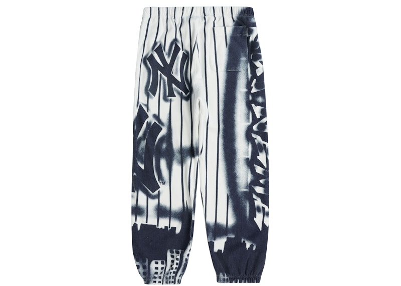 Supreme x New York Yankees Airbrush Sweatpant White Men's - FW21 - US