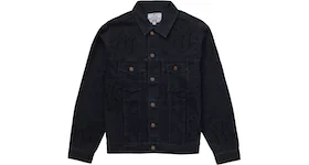 Supreme x New York Yankees Denim Trucker Jacket Washed Black