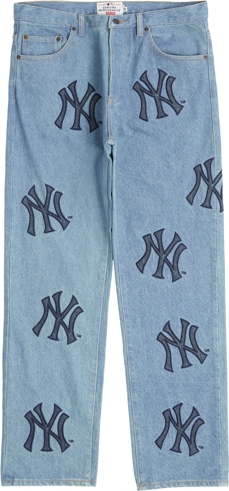 Supreme x New York Yankees Regular Washed Blue FW21 ES