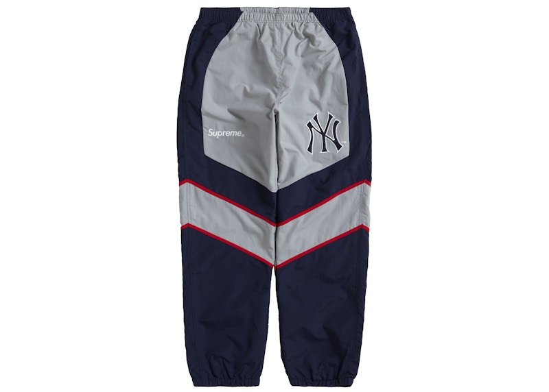 Supreme x New York Yankees Track Pant Navy Men's - FW21 - GB