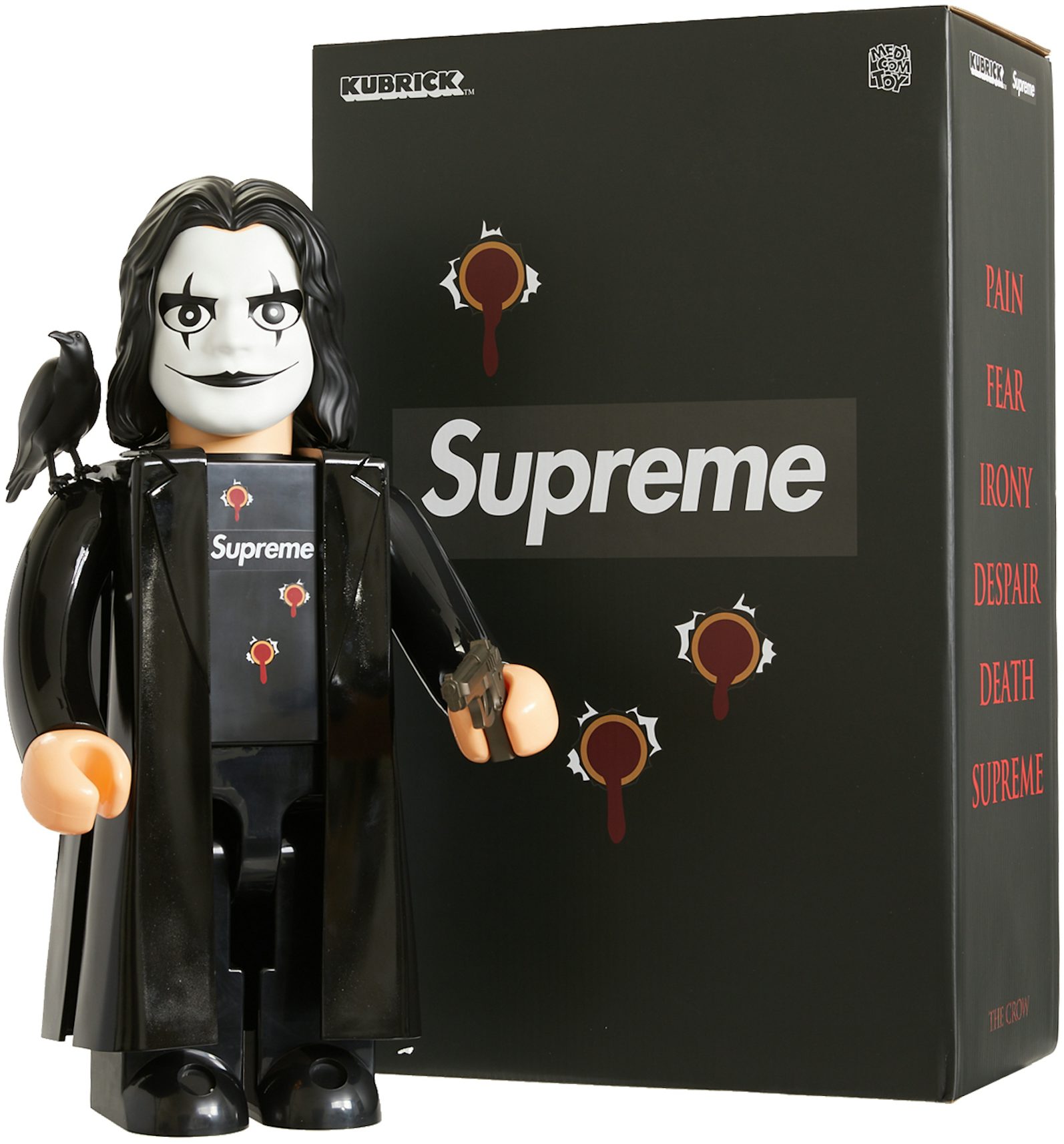 Supreme x The Crow Kubrick Bearbrick 1000% Medicom Be@rbrick IN HAND