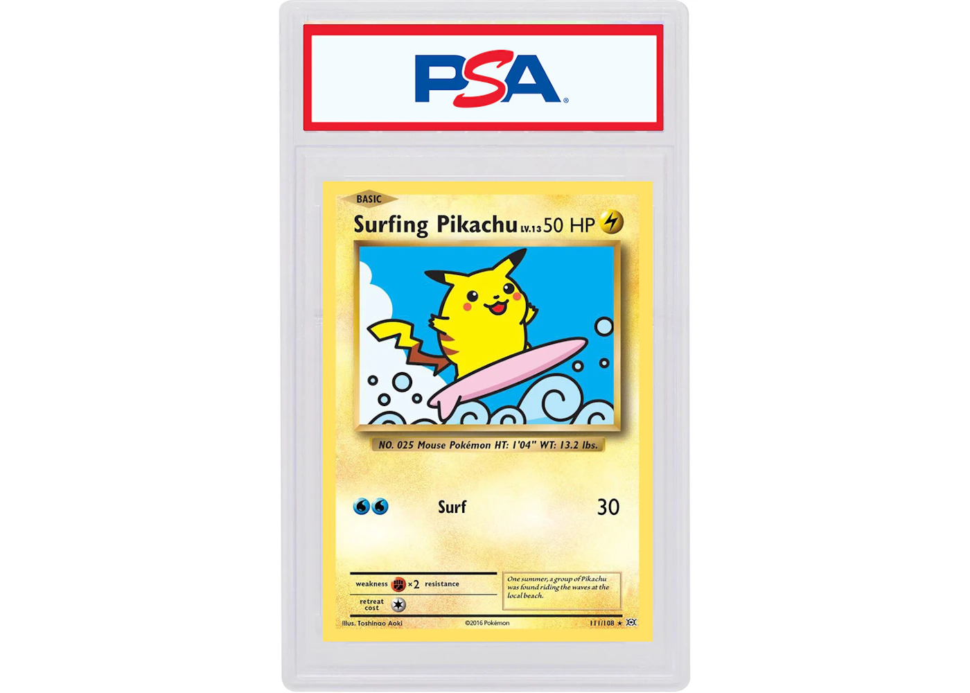 Surfing Pikachu 2016 Pokmon XY Evolutions Secret Rare 111/108 (PSA or BGS Graded) - 2016 - US Surfing Pikachu 2016 Pokmon XY Evolutions Secret Rare 111/108 (PSA or BGS Graded) - 2016 - US